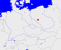 Map with the location of Zedlitzwalde
